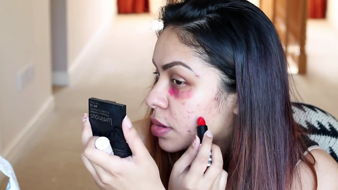 HOW TO: Use RED LIPSTICK To Cover Acne Scars, Blemishes & Dark Under Eye Circles http://BestDramaTv.Net