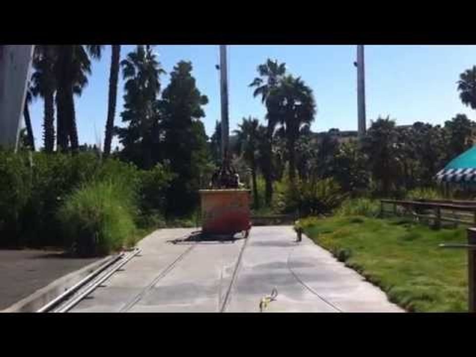 Fly coaster at Six Flags in USA 2013