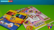 SHOPKINS Pen Pencils & Markers ORGANIZER! Color Kooky Cookie & Lippy Lips! FUN Stickers!