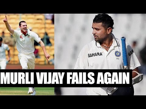 India vs Australia : Murli Vijay dismissed, host lost their first wicket | Oneindia News