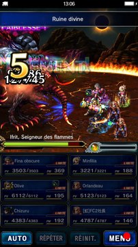 FFBE - Art Of Chaining - Ifrit Vs Olive & 2 Orlandeau