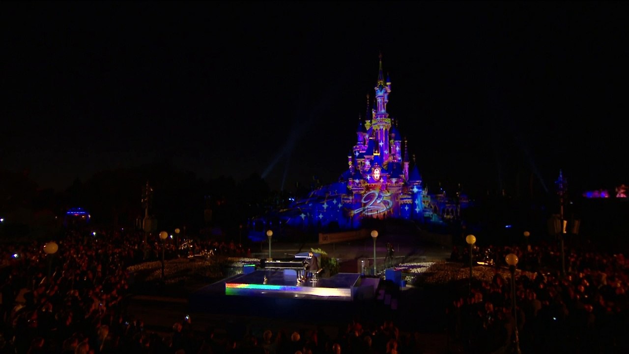 John Legend performs at 25th anniversary of Disneyland Paris