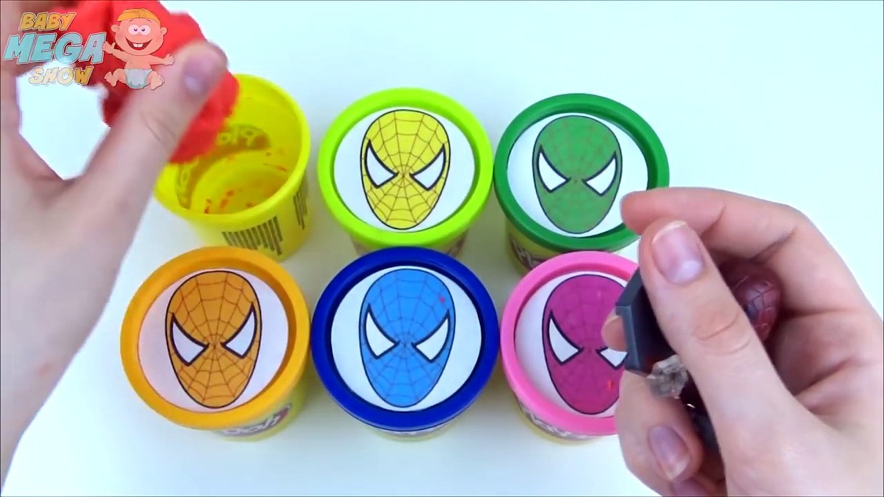 Marvel Superheroes Learn Colors Play doh Surprise balls toys Spiderman Iron-Man Superman H