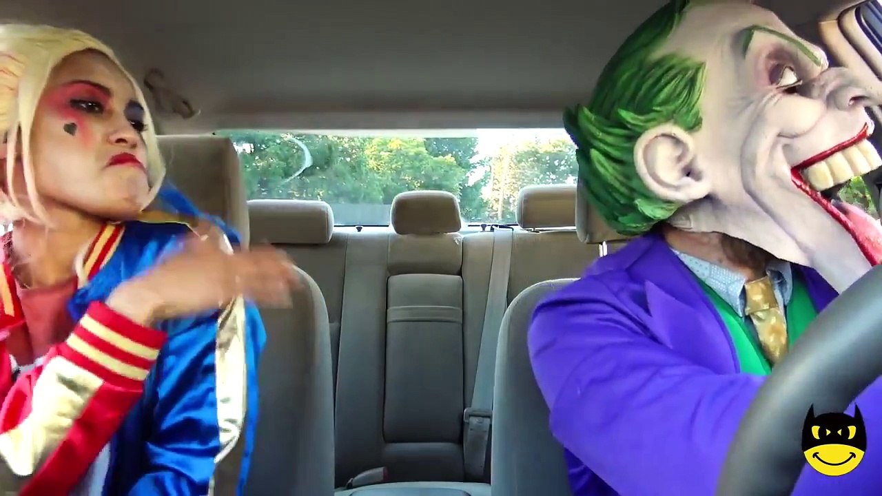 Harley Quinn & Joker BREAK UP? Frozen Elsa Spiderman vs Vampire Prank! Superhero Fun IRL :