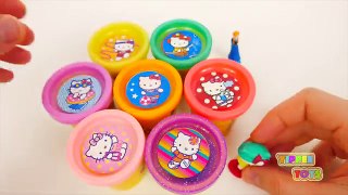 Play Doh Surprise Eggs Hello Kitty Cars M&Ms Learn Colors For Kids