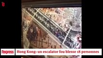 Un escalator devient fou et blesse 18 personnes à Hong Kong
