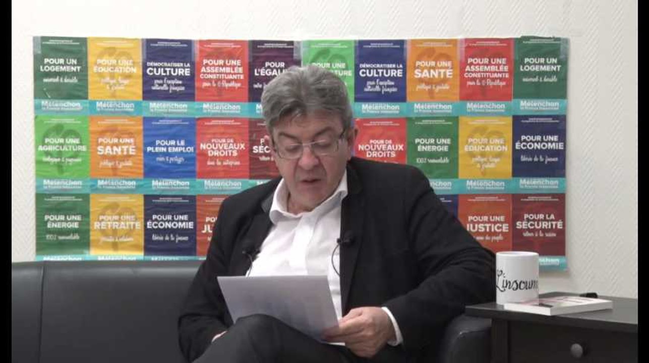 Jean-Luc Mélenchon parle des morts de la rue