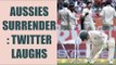 India vs Australia 4th Test: Aussies surrender in second innings; Twitter makes fun |Oneindia News
