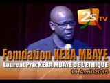 Resumé Remise lauréat Prix Keba MBAYE FONDATION KEBE MBAYE