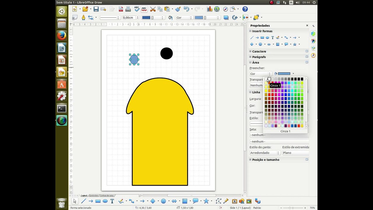 Desenhando Jake com LibreOffice Draw