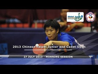 2013 Chinese Taipei Junior & Cadet Open : Day 4 - Morning Session