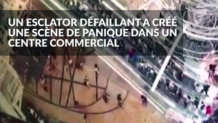 Un escalator défaillant crée la panique dans un centre commercial