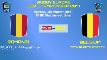 ROMANIA / BELGIUM - RUGBY EUROPE U20 CHAMPIONSHIP 2017