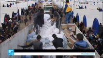 مساعدات إنسانية لنازحي الموصل