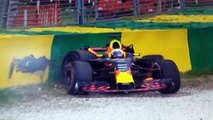 FORMULA 1 MELBOURNE 2017 QUALIFYING CRASH DANIEL RICCIARDO !