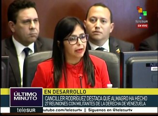 Solicita Venezuela suspensión de sesión de OEA convocada este martes