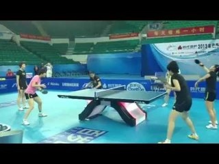 China Warming up for the #ITTFWTC Final