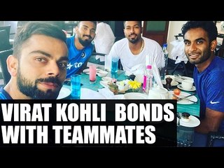 Descargar video: Virat Kohli, KL Rahul, Hardik Pandya  bond Over Breakfast: Watch pics|Oneindia News