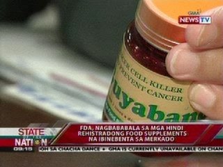 SONA: FDA: Kapag food supplement, dapat may katagang 'no therapeutic claims' sa harapan ng bote