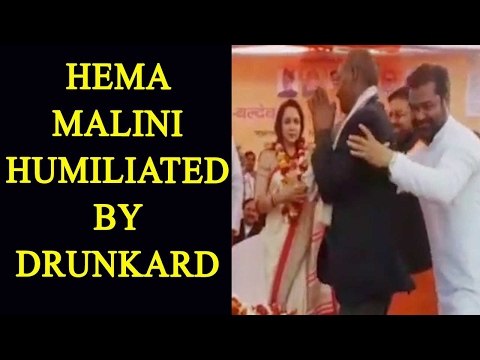Hema Mailini Mathura rally: Drunkard refuses to leave stage | Oneindia News