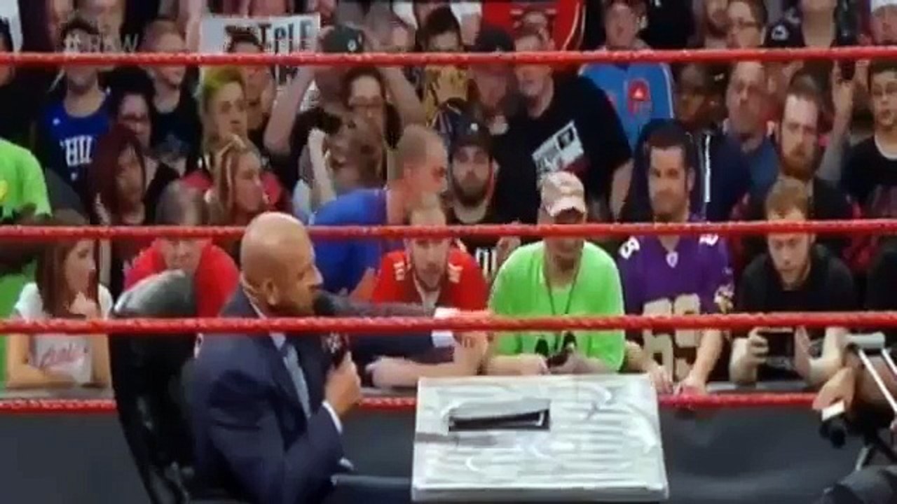 Seth Rollins and Triple H Contract Signing - Triple H Attacks Seth Rollins - Raw 27 March 2017