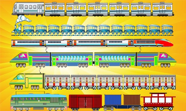 Railway Vehicles for Kids - Locomotive Metro Subway Bullet Intercity Cargo Electric Trains