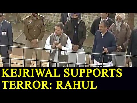 Rahul Gandhi calls Arvind Kejriwal 'Aatankiyon Ka Saathi' in Punjab; Watch Video | Oneindia News
