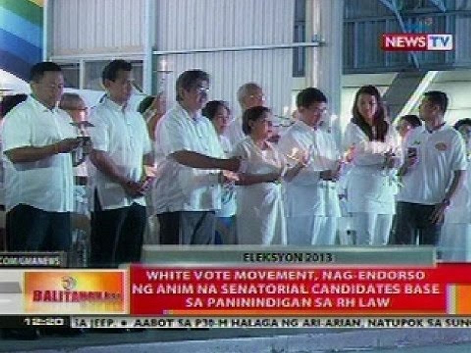 BT: White vote mov't, nag-endorso ng 6 senatorial candidates