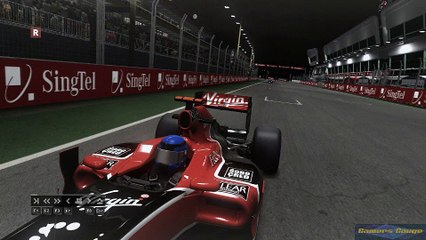 F1 2010 - #64c S1 R15 Marina Bay, race replay, intermediate AI