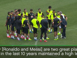 Descargar video: Neymar admits not at Messi, Ronaldo level