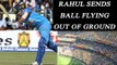 KL Rahul sends ball out of Chinnaswamy Stadium, hits 96 meter six | Oneindia News