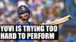 Yuvraj Singh is trying to hard in T20 format says Sourav Ganguly | Oneindia News