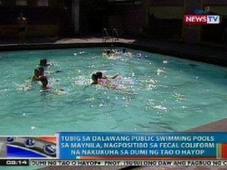 NTG: Tubig sa 2 public swimming pools sa Maynila, nagpositibo sa bacteria