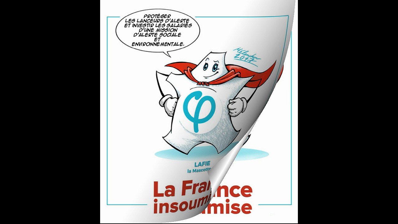 La mascotte Lafie de la France insoumise parle du programme