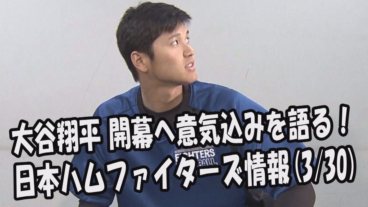 日本ハム 大谷翔平 独占インタビュー！開幕へ意気込みを語る 2017.3.30 日本ハムファイ...