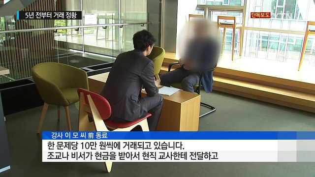 [단독] 교사-강사, 5년 전에도 시험유출 돈 거래 정황 / YTN (Yes! Top News)