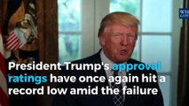 Trump approval ratings plummet after health care bill failure