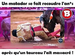Un matador se fait recoudre l'an*s après qu'un taureau l'ait massacré !
