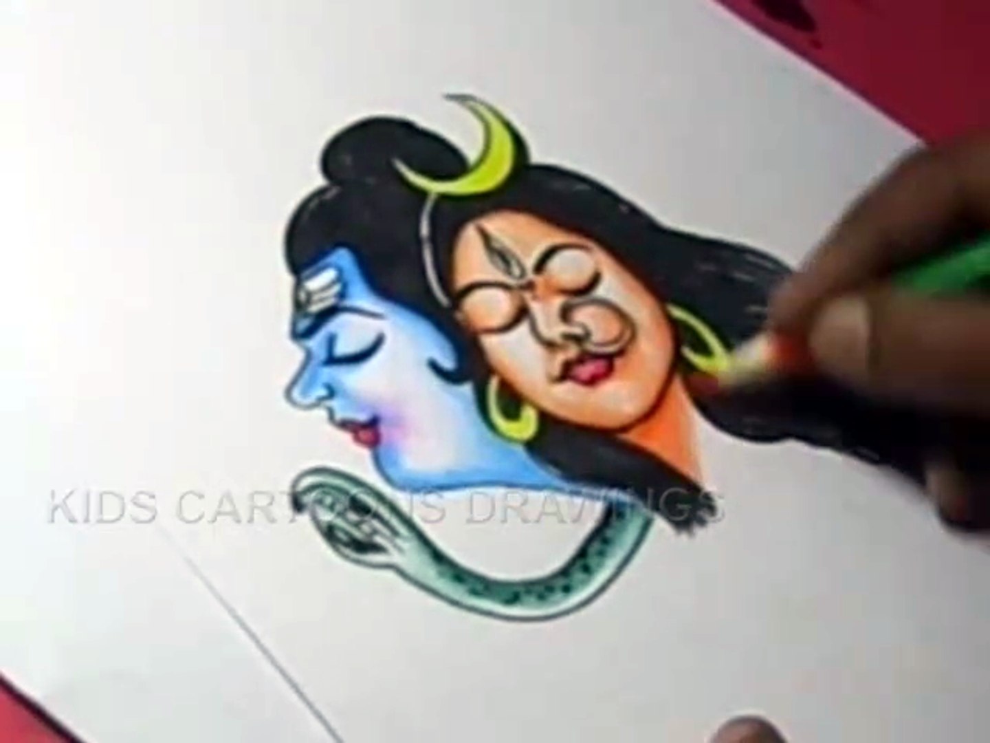 How to Lord Shiva Parvati Drawing for kids Step By Step - video Dailymotion