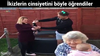 İkizlerinin cinsiyetini böyle öğrendiler