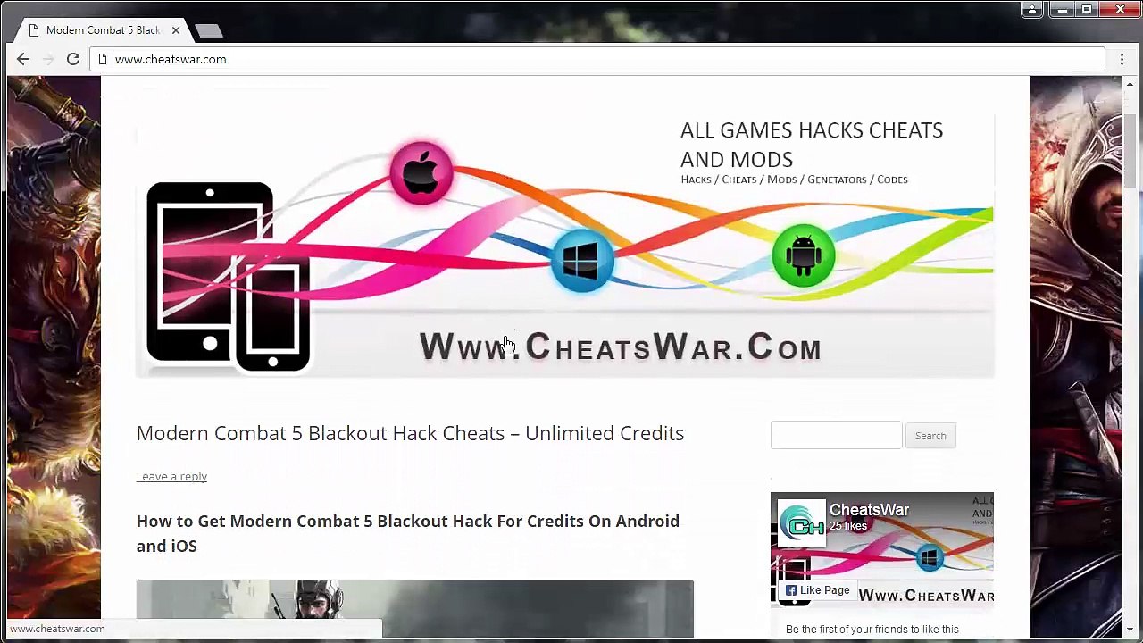 Modern Combat 5 Blackout Hack Cheats Tool Online - Android and iOS