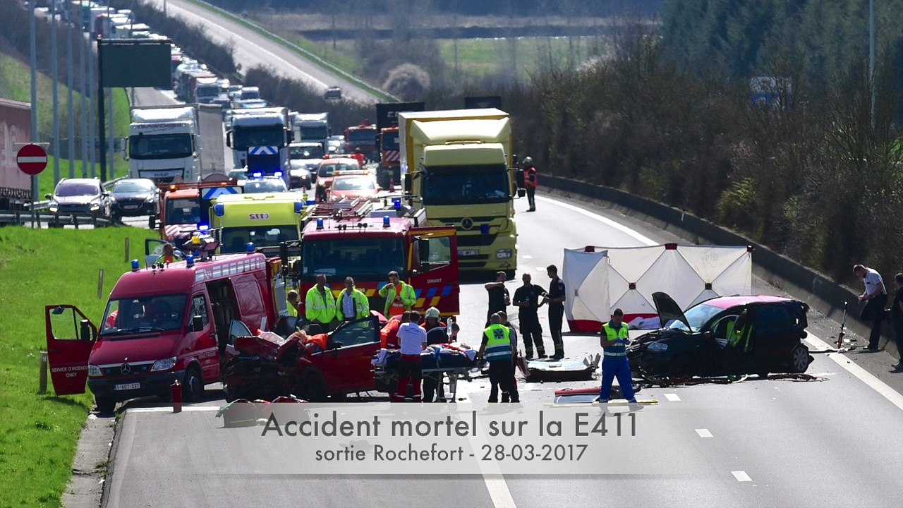 Accident mortel sur la E411 à Villers sur Lesse.