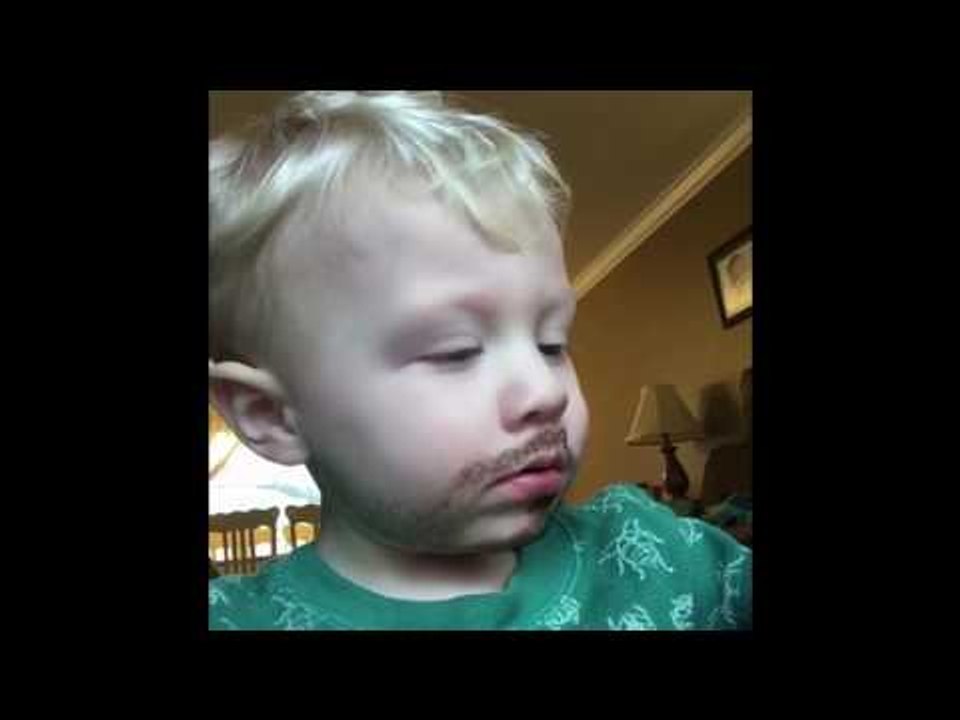 Young Boy Doesn't Like His New Beard