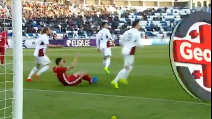 Ananidze Penalty Goal - Georgia vs Latvia  1-0  28.03.2017 (HD)