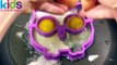 To Make 'Owl Fried Eggs' Learn Colors Glitter Slim