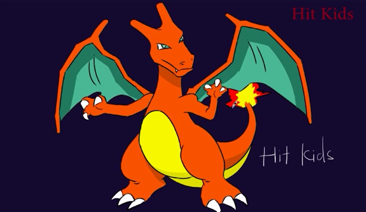 How To Draw Mega Charizard From Pokemon - Drawing Pokemon For Kids