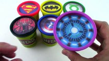 Learn Colors Play Doh Cups Modelling Clay Toys MARVEL AVENGERS, IRON MAN, CAPTAIN AMERICA, SPIDERMAN-Q75U7FcFrG4