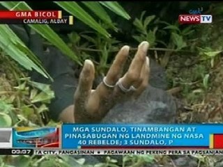 BP: Mga sundalo, tinambangan at pinasabugan ng landmine ng rebelde sa Camalig, Albay