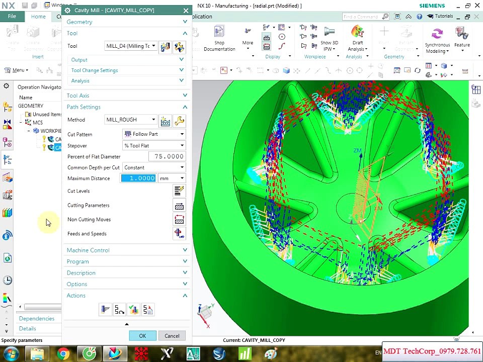 Cavity Mill To Rest Material (NX - Cam)