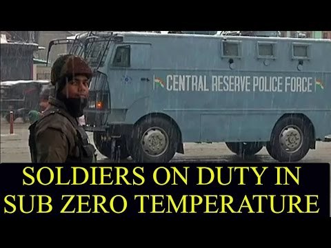 CRPF soldiers battle sub-zero temperature to perform their duties|Oneindia New